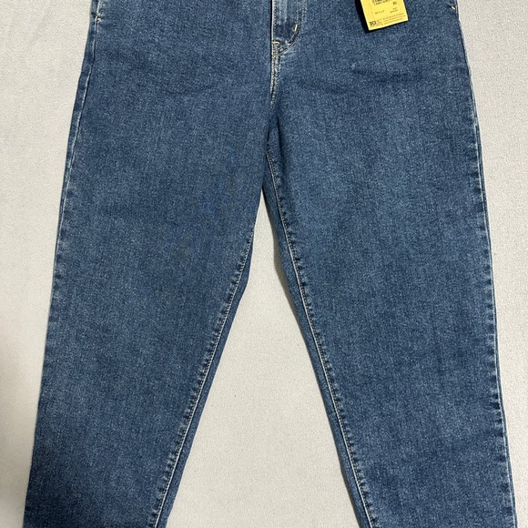 Levi's High Waisted Tapered Leg Jeans Denim Stretch Blue Womens Size 30 x 29 - Picture 4 of 16